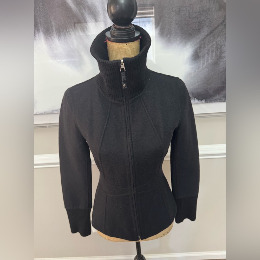 Elie Tahari Women's Black and gray High-Collar Jacket 6 new‎